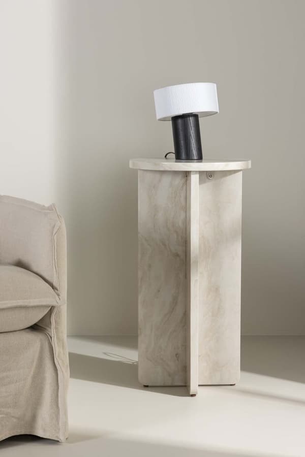 Ålesund sofabord , sidebord Ø40cm beige.