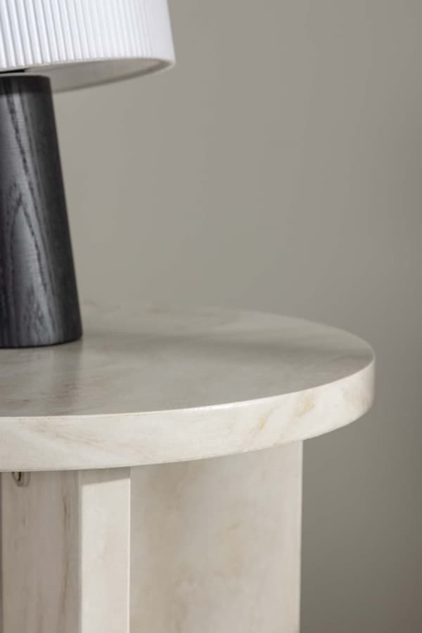 Ålesund sofabord , sidebord Ø40cm beige.