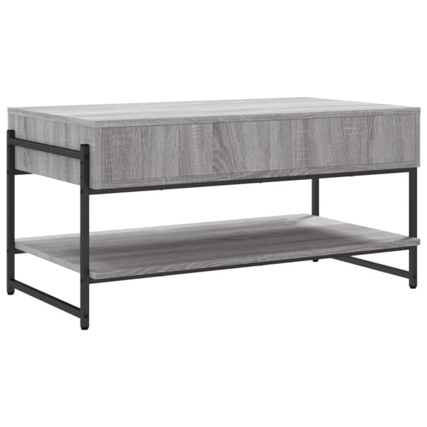 vidaXL Sohvapöytä harmaa Sonoma 90x50x45 cm tekninen puu