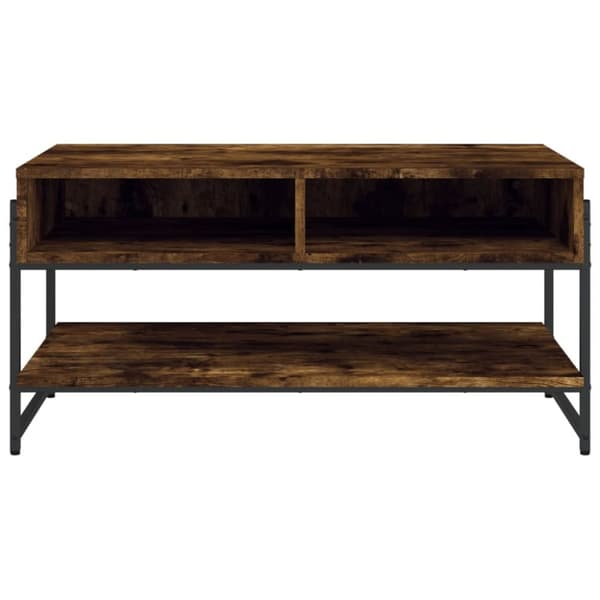 vidaXL sofabord 90x50x45 cm konstrueret træ røget egetræsfarve