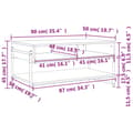 Miniatyrbillede 9 af 11: vidaXL sofabord 90x50x45 cm konstrueret træ røget egetræsfarve