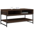 Miniatyrbillede 3 af 11: vidaXL sofabord 90x50x45 cm konstrueret træ brun egetræsfarve