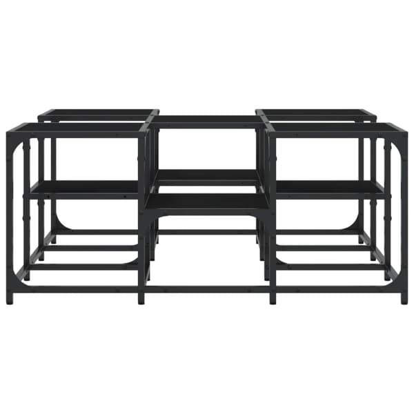 vidaXL Sohvapöytä musta 91x91x40 cm tekninen puu