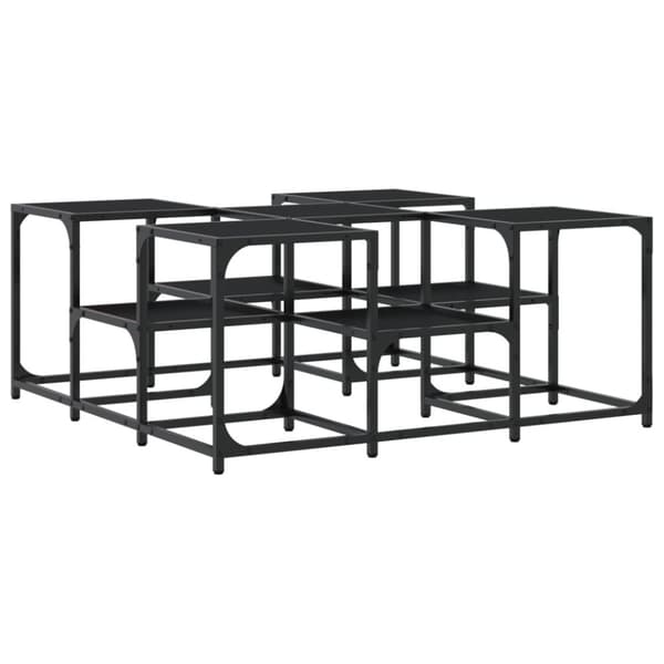 vidaXL Sohvapöytä musta 91x91x40 cm tekninen puu