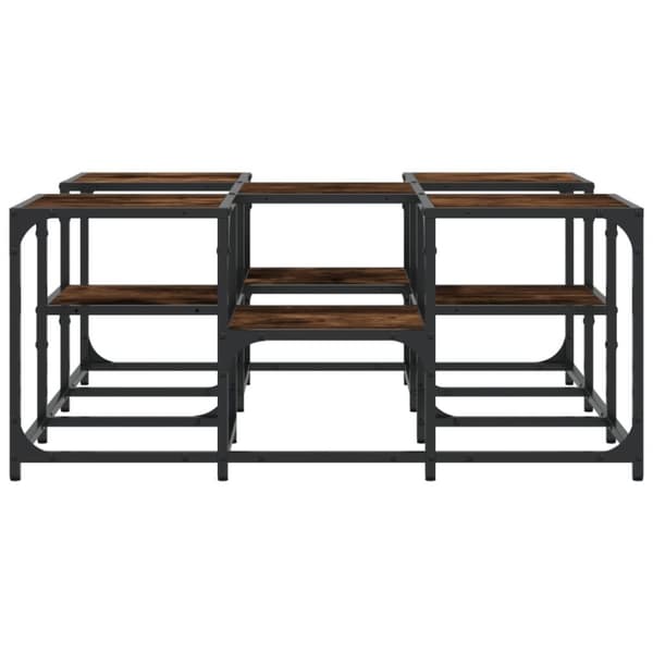 vidaXL sofabord 91x91x40 cm konstrueret træ røget egetræsfarve
