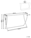 Miniatyrbilde 3 av 6: Konsollbord med glassplate og gullfarget ramme i rustfritt stål Glamour stil Chic blank finish