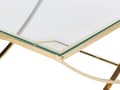 Miniatyrbild 6 av 7: Soffbord med Bordsskiva i Glas Guld Rostfritt Stål Glamour Stil Chic Blank Finish Vardagsrum