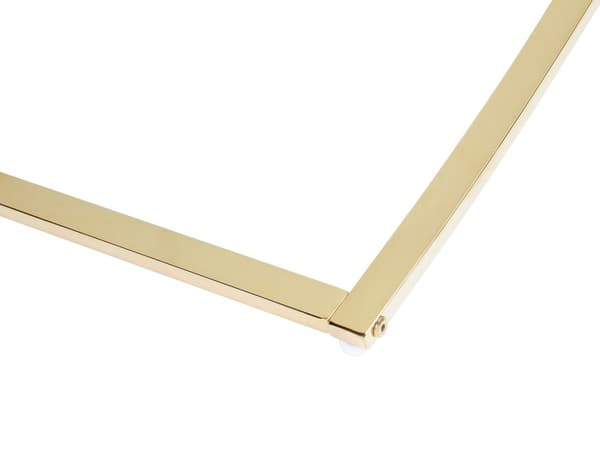Soffbord med Bordsskiva i Glas Guld Rostfritt Stål Glamour Stil Chic Blank Finish Vardagsrum