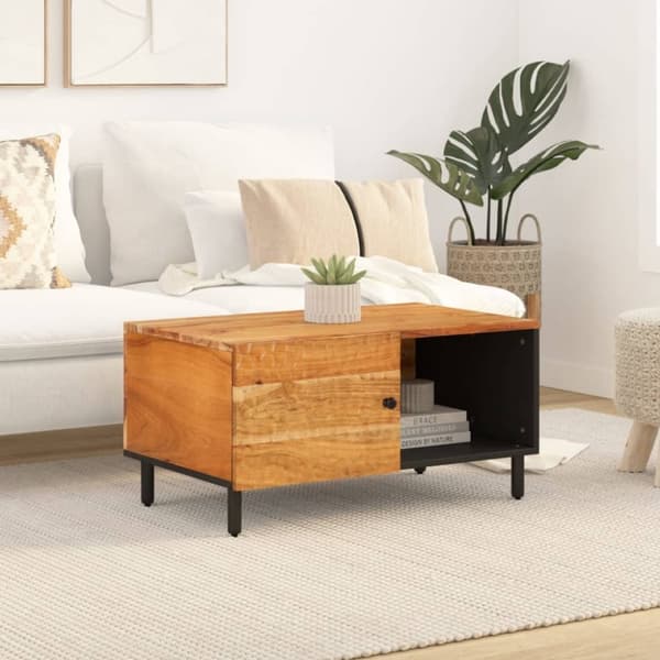 vidaXL sofabord 80x50x40 cm massivt akacietræ