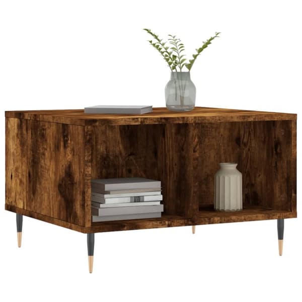 Soffbord rökfärgad ek 60x50x36,5 cm konstruerat trä