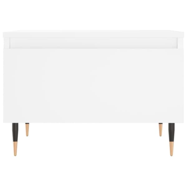 Soffbord 2 st vit 50x46x35 cm konstruerat trä