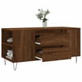 Miniatyrbillede 4 af 10: sofabord 102x44,5x50 cm konstrueret træ brun egetræsfarve