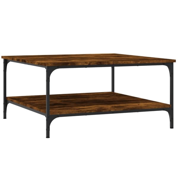 Soffbord rökfärgad ek 80x80x40 cm konstruerat trä