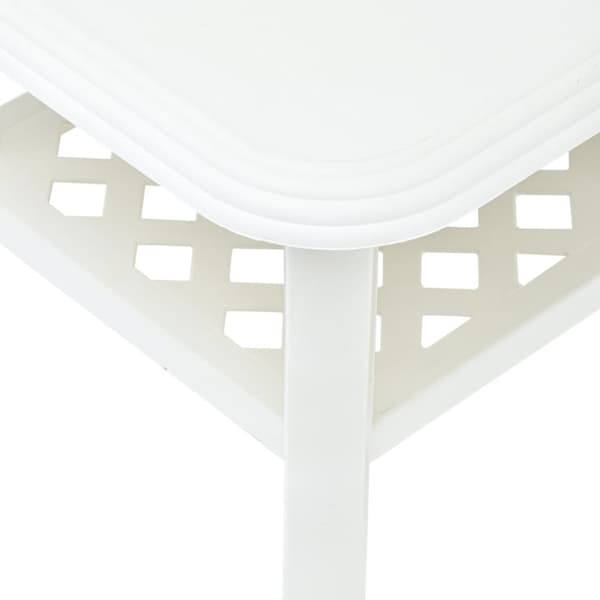 sofabord 90 x 60 x 46 cm plastik hvid