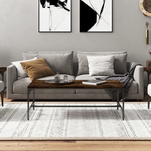 Soffbord rökfärgad ek 100x50x35 cm konstruerat trä