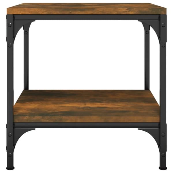 Soffbord 2 st rökfärgad ek 40x40x40 cm konstruerat trä