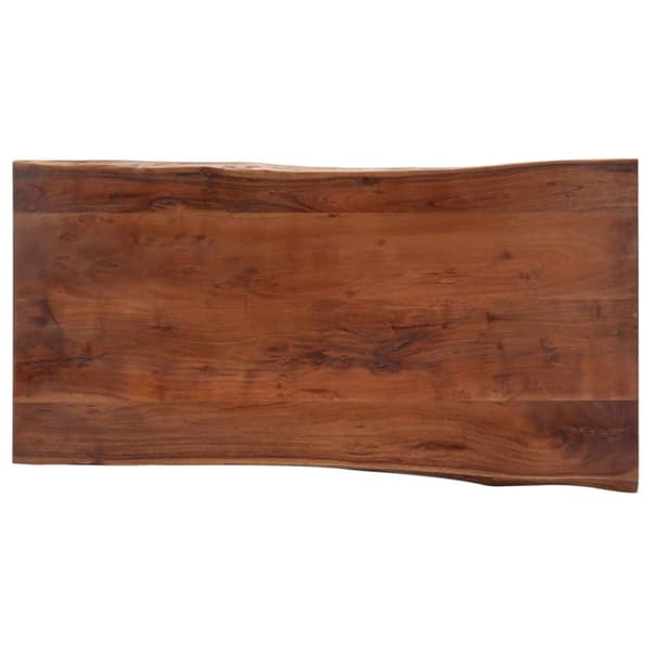 Soffbord med levande kanter 115x60x40 cm massivt akaciaträ