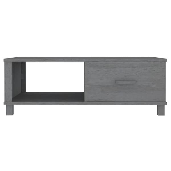 sofabord HAMAR 100x55x35 cm massivt fyrretræ mørkegrå