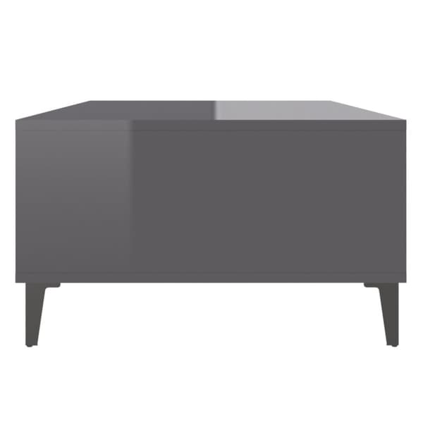 Soffbord grå högglans 103,5x60x35 cm konstruerat trä