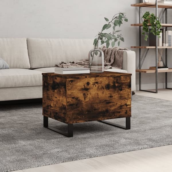 Soffbord rökfärgad ek 60x44,5x45 cm konstruerat trä