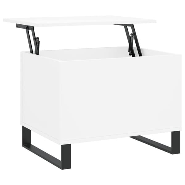 sofabord 60x44,5x45 cm konstrueret træ hvid