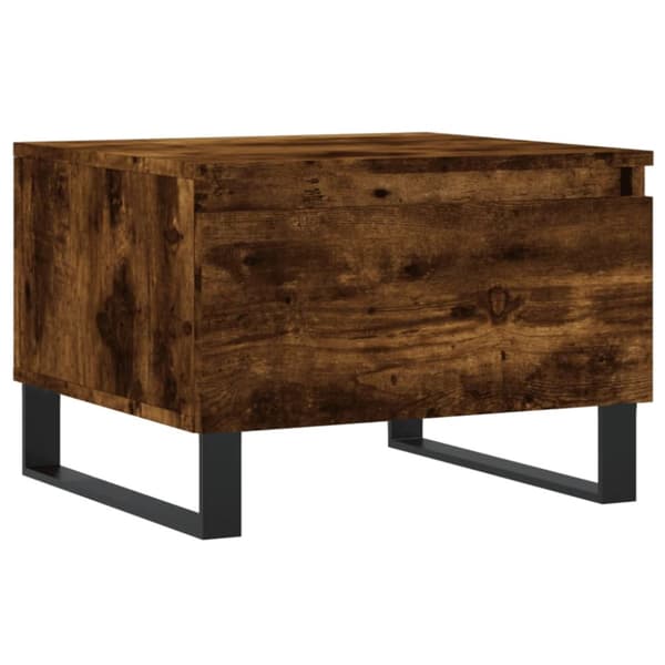 Soffbord 2 st rökfärgad ek 50x46x35 cm konstruerat trä