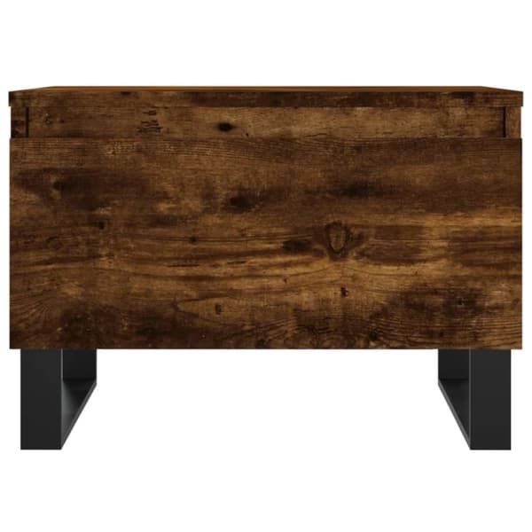 Soffbord 2 st rökfärgad ek 50x46x35 cm konstruerat trä