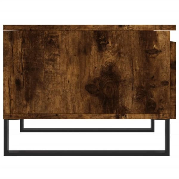 Soffbord 2 st rökfärgad ek 50x46x35 cm konstruerat trä