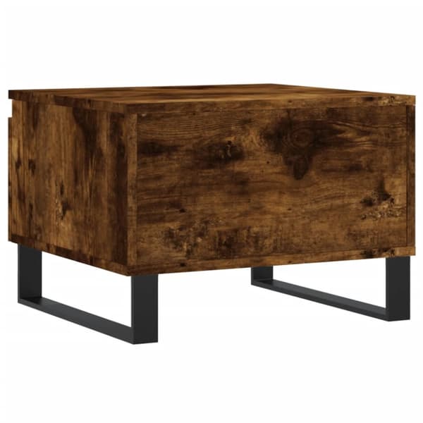 Soffbord 2 st rökfärgad ek 50x46x35 cm konstruerat trä