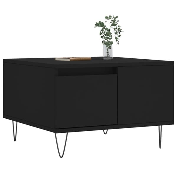 Soffbord svart 55x55x36,5 cm konstruerat trä