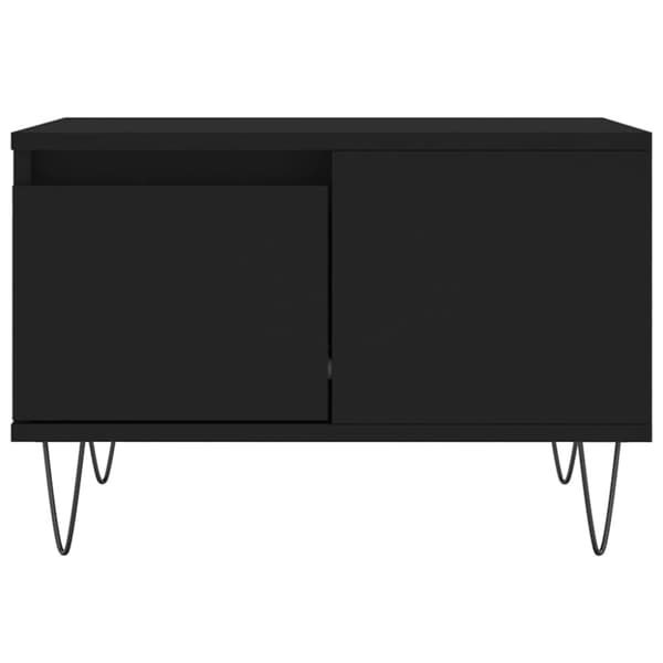 Soffbord svart 55x55x36,5 cm konstruerat trä