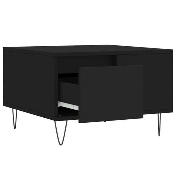 Soffbord svart 55x55x36,5 cm konstruerat trä