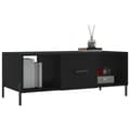 Miniatyrbillede 3 af 10: sofabord 102x50x40 cm konstrueret træ sort