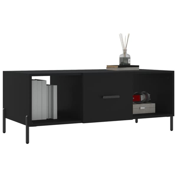 sofabord 102x50x40 cm konstrueret træ sort