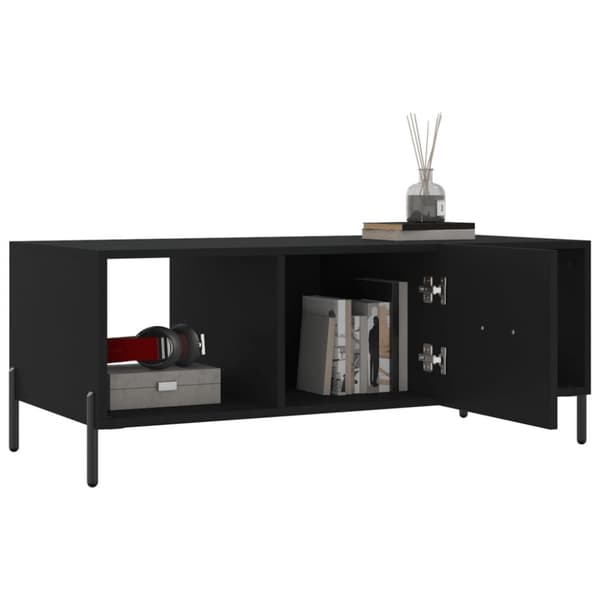 sofabord 102x50x40 cm konstrueret træ sort