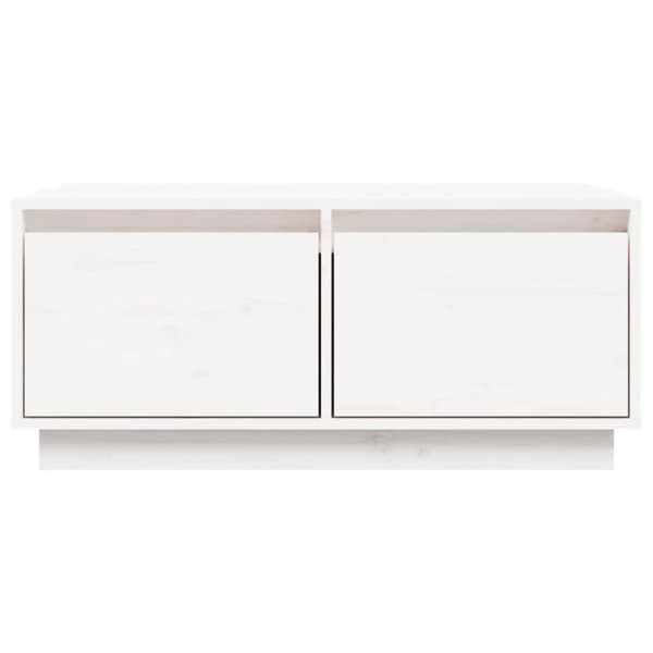 sofabord 80x50x35 cm massivt fyrretræ hvid