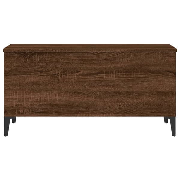 sofabord 90x44,5x45 cm konstrueret træ brun egetræsfarve