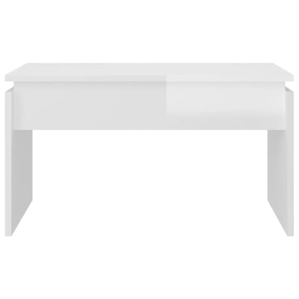 Soffbord vit högglans 68x50x38 cm konstruerat trä