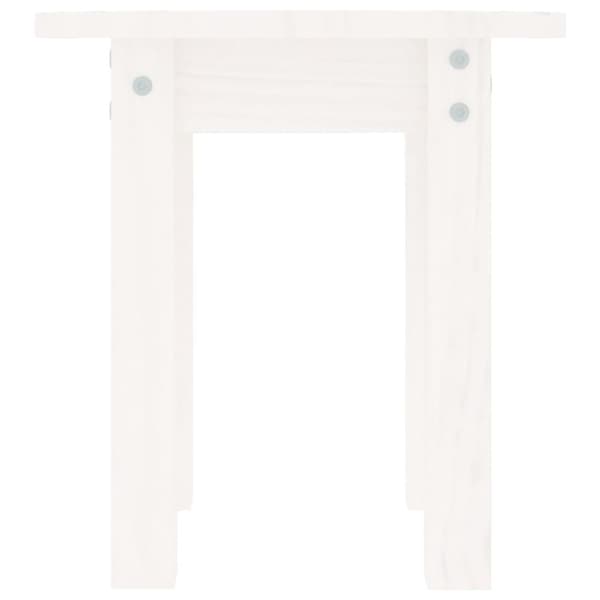 sofabord Ø 35x35 cm massivt fyrretræ hvid