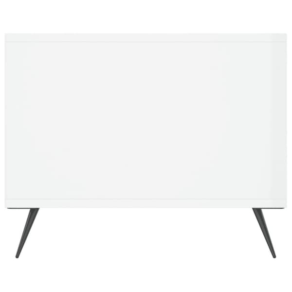 Soffbord vit högglans 102x50x40 cm konstruerat trä