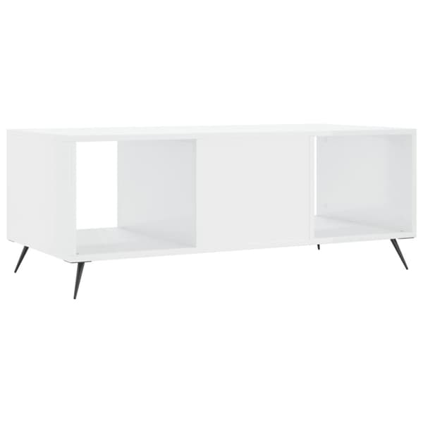 Soffbord vit högglans 102x50x40 cm konstruerat trä