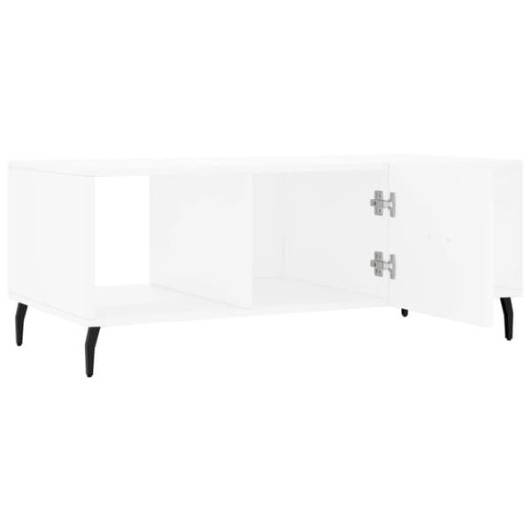 Soffbord vit 102x50x40 cm konstruerat trä