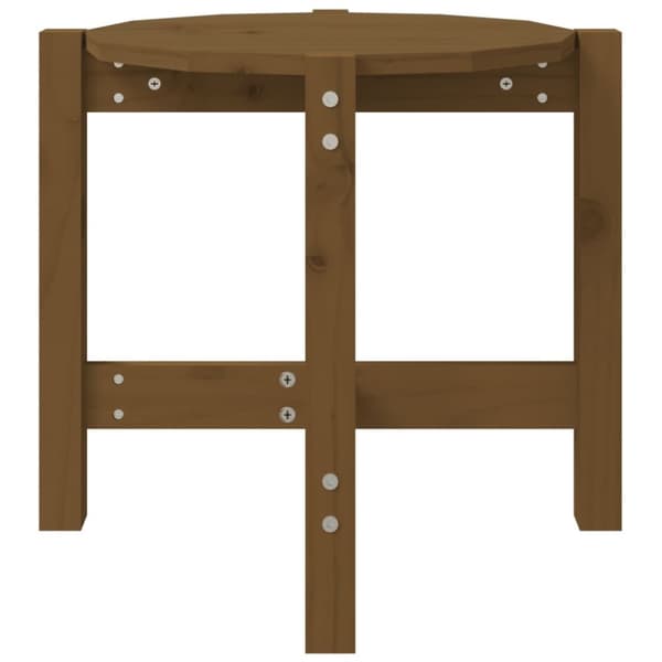 Soffbord honungsbrun Ø 52,5x45 cm massiv furu