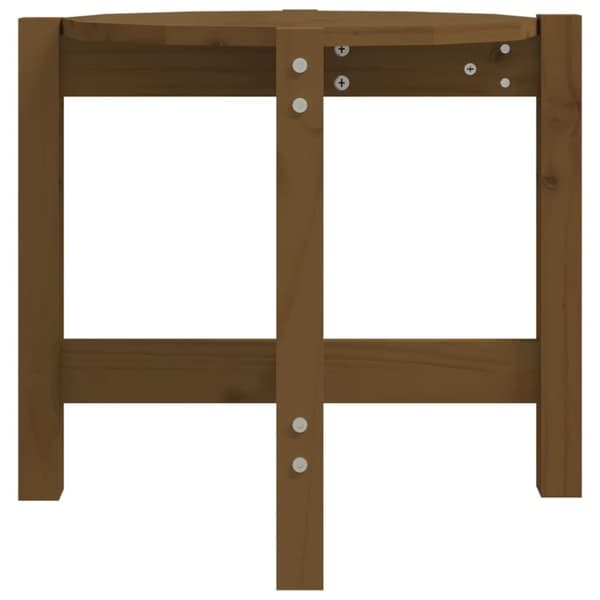 Soffbord honungsbrun Ø 52,5x45 cm massiv furu