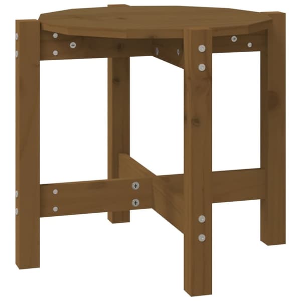 Soffbord honungsbrun Ø 52,5x45 cm massiv furu