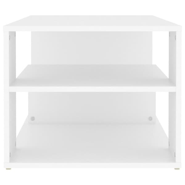 Soffbord vit 100x50x40 cm konstruerat trä