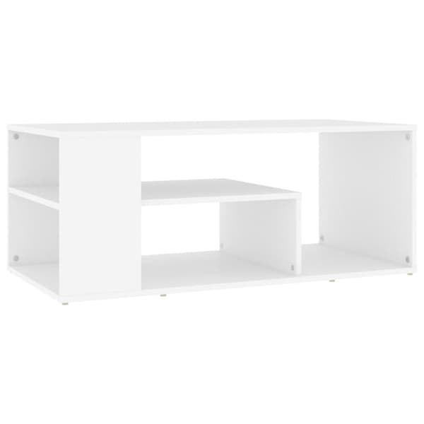 Soffbord vit 100x50x40 cm konstruerat trä