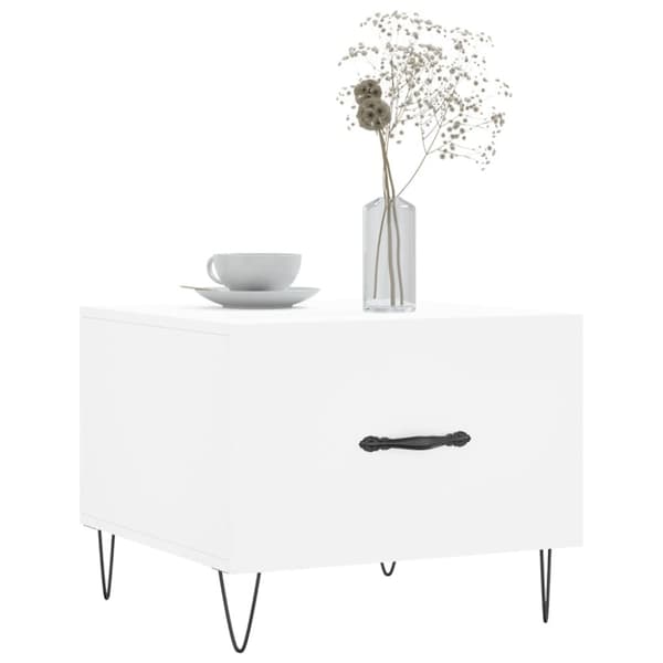 Soffbord svart 50x50x40 cm konstruerat trä