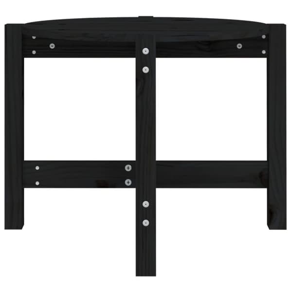 Soffbord svart Ø 62,5x45cm massiv furu