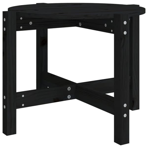Soffbord svart Ø 62,5x45cm massiv furu